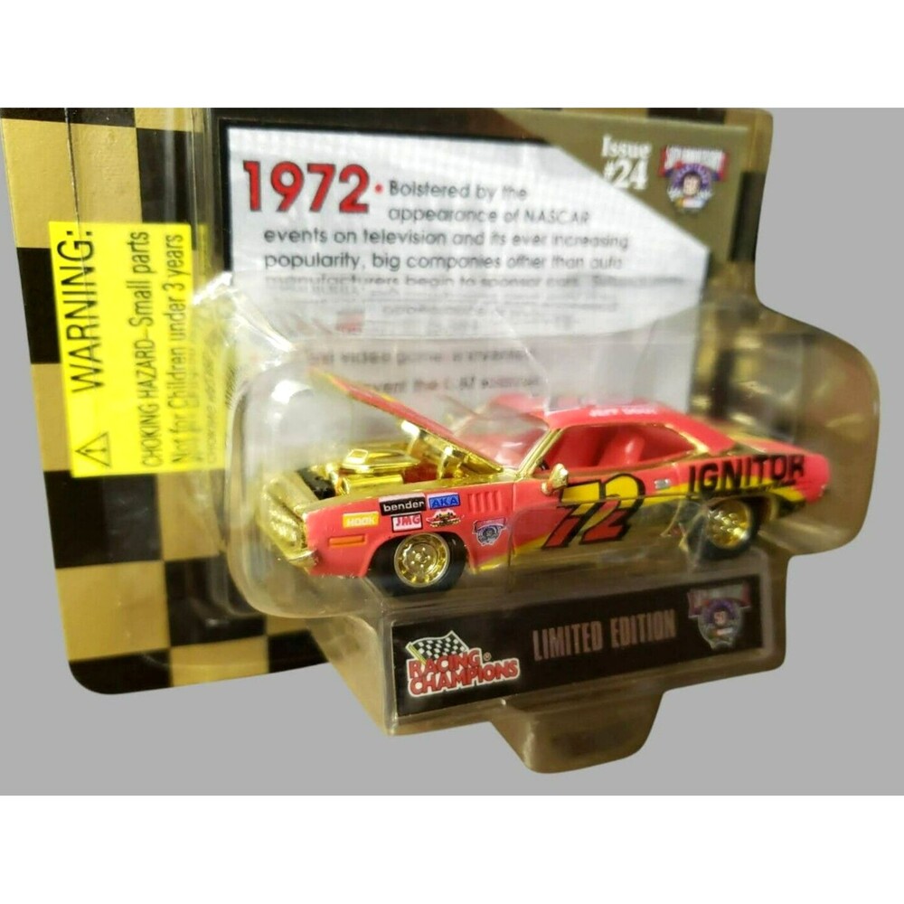 1998 Racing Champions '70 PLYMOUTH BARRACUDA 24 Gold NASCAR 50Th Anniversary LTD